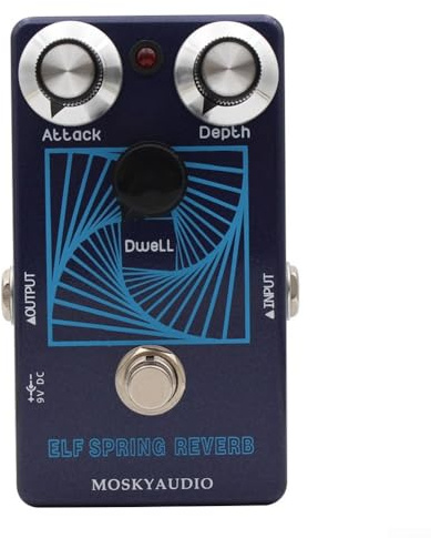 Reverb-Effektpedal für MOSKYAUDIO Für ECHO Gitarre, Erzielen Sie einzigartige Soundscapes mit Tiefenregelung und Vorverzögerungseinstellungen