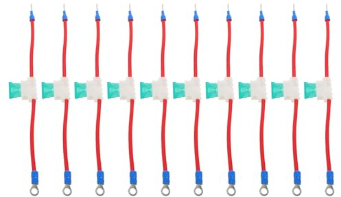 RUNROTOO Lot de 10 porte-fusibles en ligne de rechange - Raccord de prise 30 A pour boîte à fusibles de vélo électrique, scooter et moto
