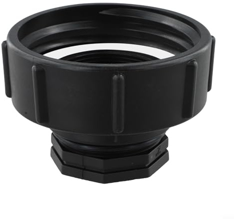 KiraKira Adattatore nero per PP IBC S100 x 8 raccordo di riduzione filettatura interna grossa a 1/2 3/4 1 1,5 pollici acqua piovana per serbatoio acqua di stoccaggio IBC Tote Garden (3/4)