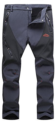 GITVIENAR Uomini Pantaloni da Sci Idrorepellente Pantaloni Antivento Asciugatura Impermeabile Rapida per Campeggio e Escursioni Pesca Arrampicata All'aperto Ispessimento di Calore