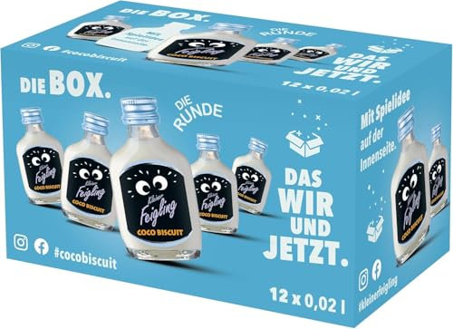 Kleiner Feigling Coco Biscuit (12 x 20ml) – Feinster Vodka mit tropischem Kokosgeschmack – Der kultige Party Schnaps für jede Feier – Frech, fruchtiger Shot – 15 % Vol.