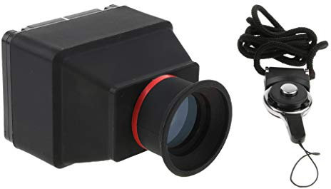 perfk 3X LCD Viewfinder Displaylupe Sucherlupe mit Riemen für 3 Zoll / 3,2 Zoll Display, für DSLR Kamera - 3,2 Zoll