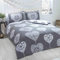 Rapport Home Hearts Christmas Scandi Bettbezug-Set, Baumwolle, Grau, King Size