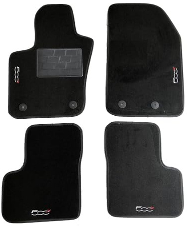 Carmats compatibile con tappetini 500 X su misura in moquette con battitacco in gomma bordo antiscivolo 4 fermi di fissaggio