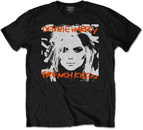 Debbie Harry T Shirt French Kissin Blondie Band Logo Official Mens Black XL