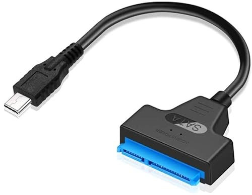 ISTARCOMPUTER Câble adaptateur Disque Dur Format Compatible Type C USB 3.1 vers SATA III HDD SSD 2,5 UASP 22 broches