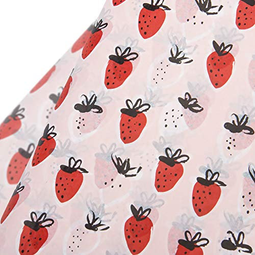 WRAPAHOLIC Geschenkpapier – 25 Blatt süßer Avocado-Druck Geschenkpapier Großpackung zum Verpacken, Basteln – 50 x 69,8 cm