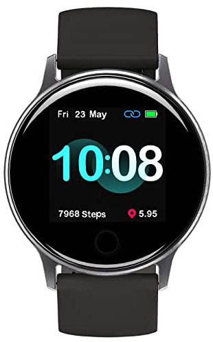 UMIDIGI Smart Watch, Uwatch 2S Fitness Tracker for Men Women, Personalized Watch Face, 1.3 Touch Screen, Heart Rate Monitor, Sleep Monitor, 5 ATM Waterproof Pedometer, Smartwatch for Android iOS