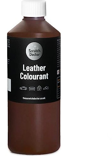Scratch Doctor Leather Colourant Restore & Repair Leather Faux Vinyl Paint for Furniture Sofas Car Seats Shoes Handbags (Medium Brown, 500ml)