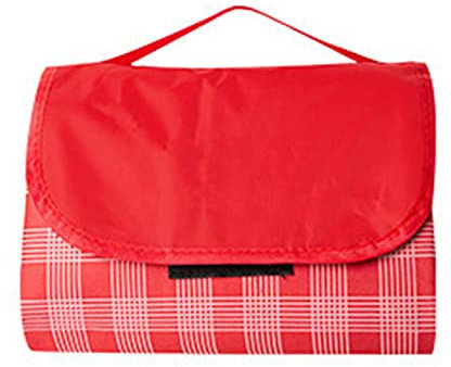 nappe picnic,Tapis de pique-nique à carreaux en tissu Oxford épaissi, tapis de camping extérieur pratique à l'épreuve de l'humidité - plaid rouge