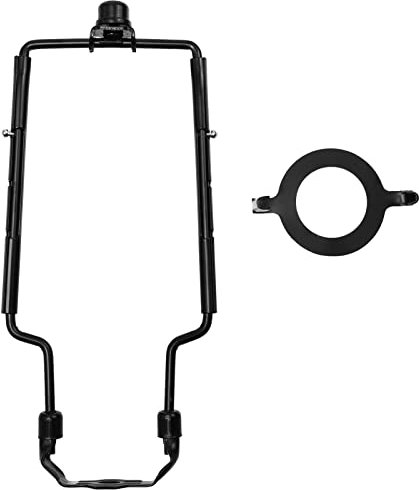 Angoily Bodenlampen Harfenhalter Lampenschirm Harfe Halter Hornrahmen Lampenschirm Halterung DIY Beleuchtung Zubeh?r Für Tabellenboden Licht Armatur Schwarz 7-9 Zoll Lampenschirm Feiner Hornrahmen