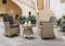 Destiny Balkonset Luna Malaga 2 Sessel + 1 Beistelltisch Ø60x55cm, Natur meliert
