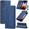 Jasonyu Coque pour iPhone SE 2020/2022/8/7, Housse Etui en Cuir PU Portefeuille [Antichoc] [Magnétique] [Porte Cartes] [Stand Fonction] Flip Coque (Bleu)