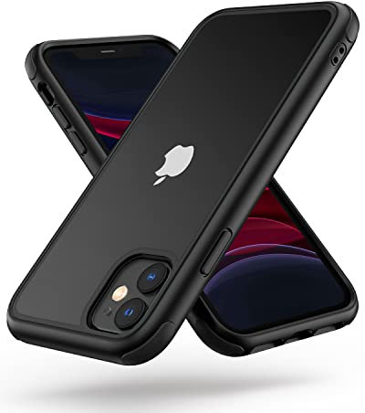 MobNano Compatible with iPhone 11, Ultra Thin Hybrid Case, Soft TPU Shockproof Bumper Anti Scratch Cover for iPhone 11 - Black