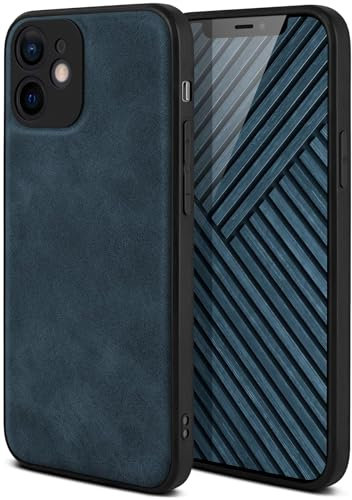 ONEFLOW Pali Case kompatibel mit Apple iPhone 12 mini Hülle mit Kameraschutz, Vegan Leder Case, Premium Backcover Handyhülle, Flexible Schutzhülle Ultra Dünn - Mitternachtsblau
