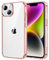 JETech Hülle für iPhone 14 6,1 Zoll, Nie Vergilbung Handyhülle Stoßfest, Schutzhülle Anti-Kratzt Transparent Rückseite (Roségold)