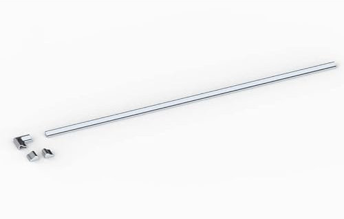 95 cm Ersatz Aluminium Schwallschutzleiste, Schwallschutzprofil für dusche Duschwand, Alu Ersatzdichtung Badewanne Wasserabweiser Duschkabine Schwallschutz Chrom-Optik Silber