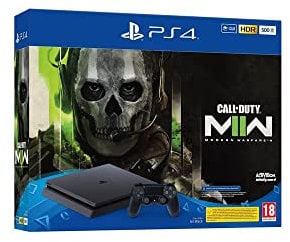 Playstation PS4 500G F + Call of Duty MW2, noire