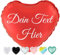 Herzförmiger Ballon mit Ihrer Wunschaufschrift – personalisierte Geschenke mit eigenem Text für Valentinstag, Geburtstag, Jubiläum – geeignet für Helium oder Luft