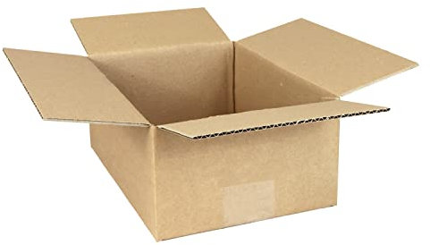 smiley pack 50 Stück Faltkartons 250 x 175 x 100 mm braun KK24 Versandkarton Verpackungskartons 25 x 17,5 x 10 cm aus Wellpappe 1 wellig Karton Pappkarton Versandbox Paket Päckchen