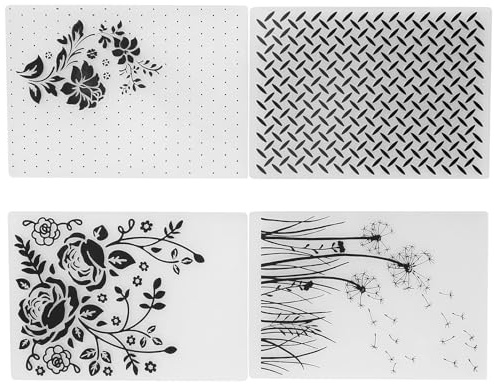 Plastic Embossing Folders, 4Pcs Plastic Gemini Embossing Folders DIY Card Making Scrapbooking Embossed Template Paper Craft for Making Paper Cards Photo Album