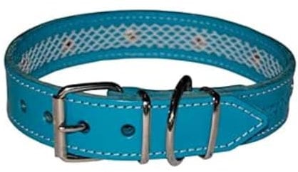 TUYNEC - Hundehalsband Leder mit Schutznetz für Flohhalsband Hunde, Hundehalsband das schützt und die Lebensdauer des Zeckenhalsbands für Hunde verlänger