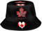 KJHBVND Kanada-Flagge Fischerhut Kanada Hut breite Krempe Paket Fischermütze Reise Strand Sonnenhut Outdoor, Kanada Flagge 02, One size