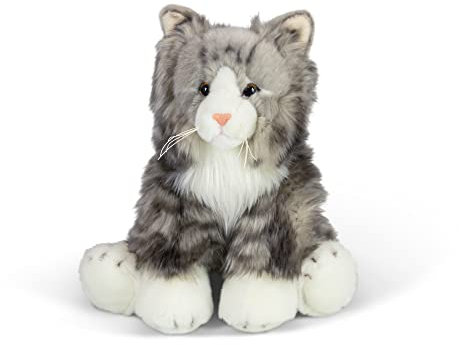 Animigos Graue Katze Kuscheltier - Stofftier Plüschtier
