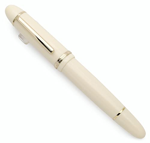 JINHAO X159 Resin Fountain Pen with Ink Converter (Extra Fine Nib, Gold Clip-Ivory White)