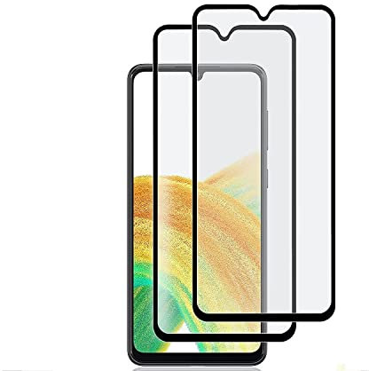 RanTuo Protector de Pantalla para Realme C53, Prueba de Polvo, Antiarañazos, 2 Piezas HD Película de Vidrio Templado para Realme C53. Negro