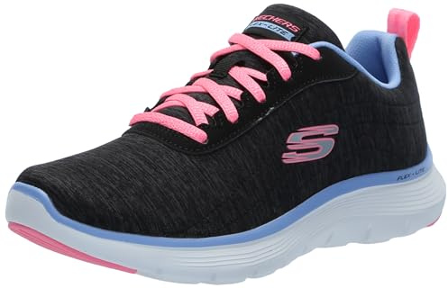 Skechers Flex Appeal 5.0 Damen-Sneaker, Bkmt= Black Multi, 12 Wide
