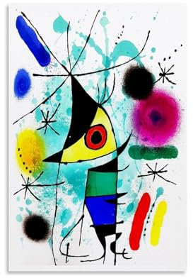 Joan Miro Berühmte Malerwerke (singender Fisch) Druck Poster Bild Druck Leinwand Wandfarbe Kunst Dekor Moderne Heimkunstwerke Geschenkidee 30 x 45 cm