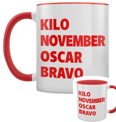 Grindstore Knob Phonetic Alphabet Red Inner 2-Tone Mug