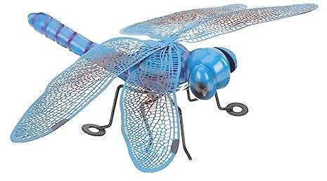 TOPPERFUN Eisen Libelle Wandkunst Metall Wanddekor Innen Außen Kreative Wanddekoration Für Wohnzimmer Balkon Terrasse