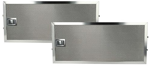 vhbw 2x Filter Metallfettfilter kompatibel mit Miele DA90-1 (1991-1996) Dunstabzugshaube - 17,0 x 38,5 x 0,9 cm, Edelstahl