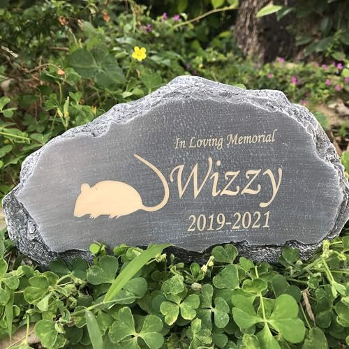 WouND Gedenkstein für Hunde, Bergform, personalisierbar, für den Garten, Grabstein, Haustier-Geschenk, personalisierbarer Name und Datum für Hunde, Katzen, Kaninchen, Hamster und alle anderen Tiere