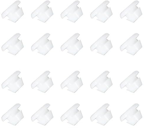 20Pcs 6mm Silicone Grommet Kit,Electrical Conductor Gasket Ring,White Rubber Grommet Rings for Wires,Cables Protect