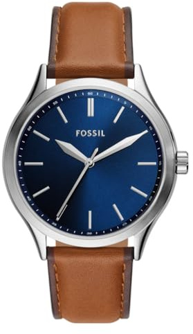 FOSSIL Unisex Analog Quarz Uhr mit Leder Armband BQ2863