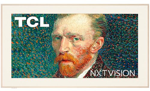 TCL 65-Inch Class QLED 4K Smart NXTFrame TV with Google TV (65A300W, 2024 Model) Dolby Vision HDR & Dolby Atmos, Built-in Google Assistant with Voice Remote, Works with Alexa, Streaming Television
