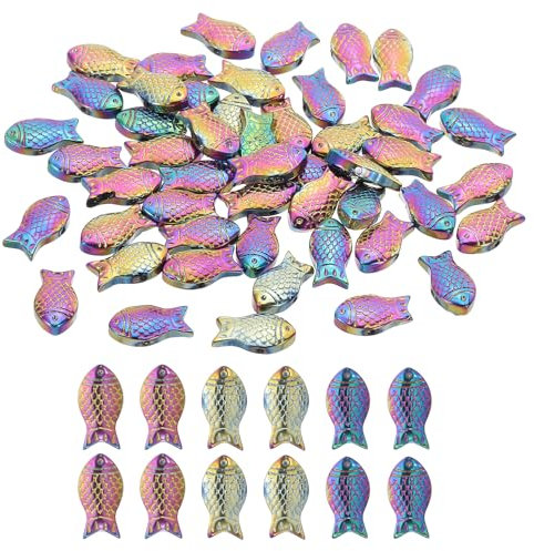 PATIKIL Perlas de Pescado, 100 Piezas de Perlas de Cristal Translúcidas Checas para Espaciar Abalorios para Hacer Joyas DIY Pulseras Collares, Multicolor
