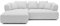 DomoHome Avangarde Ecksofa Moderne Eckcouch mit Verstellbarer Sitztiefe Wasserabweisendem Aragon-Stoffbezug und Hochwertiger Polsterung Linkes Layout 182x285x86cm Weiß