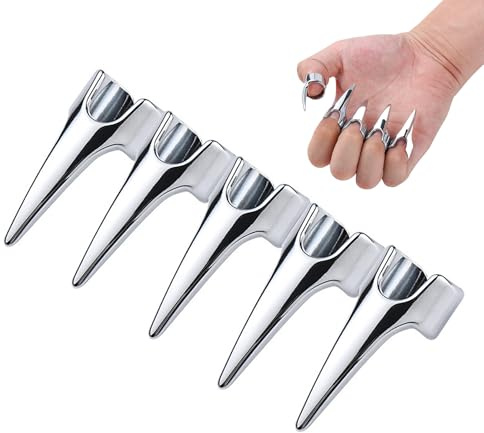Kutocesy Metall Sexspielzeug Fake Nägel 5 Pieces BDSM Set Fetisch Sexual Pleasure Tools für Paare Vorspiel Fesseln Spiele
