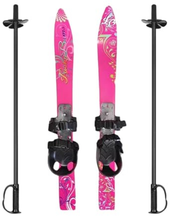 Lljsszr Kinderskiboards mit Stöcken Und Bindungen, Wintersportartikel, Schneeschuhwandern, Abfahrtsskiboards, Kinderski, Pink Graffiti