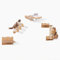 COSTWAY Wall Mounted Cat Tree, 4pcs Cat Wall Shelves with Hammock, Sisal Steps & Scratching Posts, Wooden Kitten Climbing Shelf Activity Furniture Set