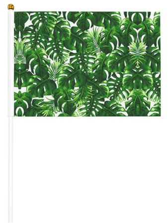 Monstera Deliciosa, mini bandiere decorative portatili e vivaci, perfette per esterni e feste