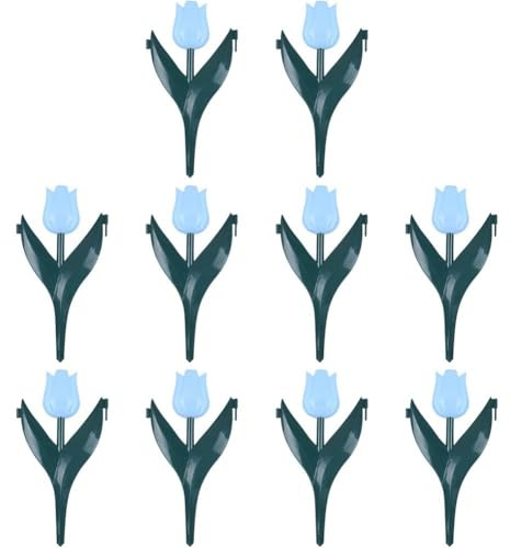 Ymxygz Recinzione Giardino con Fiori di Tulipano Finti, 10 Pezzi, Recinzione Giardino in Plastica per Esterni, Recinzione per Prato, Giardinaggio E Paesaggistica.