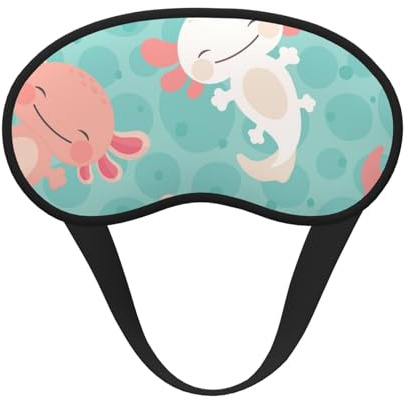 Bebé ajolote kawaii, Cubiertas oculares completas, antifaces para dormir que bloquean la luz, orejeras opacas para dormir