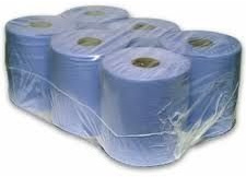 36 ROLLS BLUE PAPER WIPE CENTRE FEED TOWEL 2 PLY 150M 2 PLY EMBOSSED - GIVES BETTER ABSORBENCY by MHS