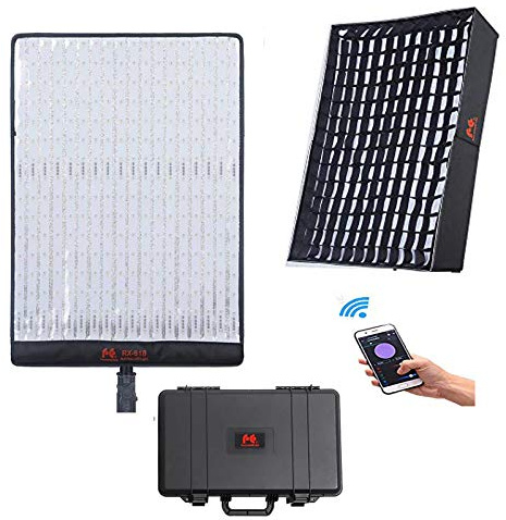 Falcon Eyes RX-818 100W RGB LED Video Photo Light Support APP Remote Control Portable 8 Scene Modes Continuous Lighting Lamp 2800k-10000k