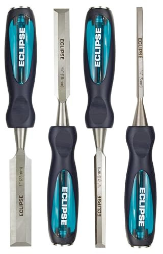 Eclipse Professional Tools TT-BEWC4BCE Through Tang 4 Piece Chisel Set (1/4, 1/2, 3/4, 1)